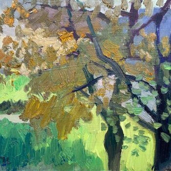 Peinture intitulée "Orchard and Trees,…" par Georgina Rey, Œuvre d'art originale, Huile