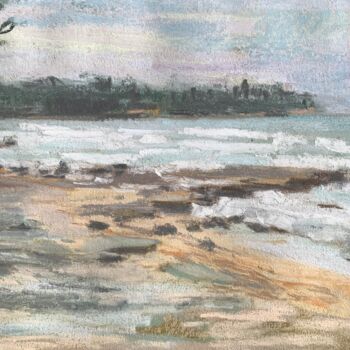 Painting titled "Brown's Bay" by Georgina Rey, Original Artwork, Pastel