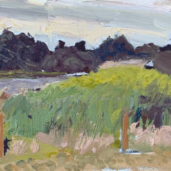 Painting titled "Frensham Pond, Reeds" by Georgina Rey, Original Artwork, Oil