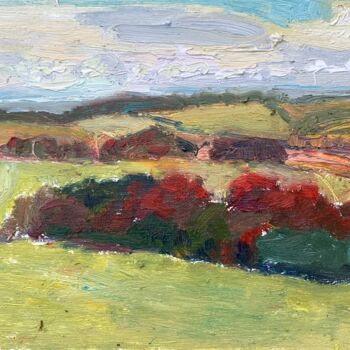 Pittura intitolato "Buster Hill, Autumn" da Georgina Rey, Opera d'arte originale, Olio