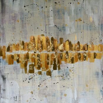 Pintura titulada "Golden View" por Geraldina Albanese, Obra de arte original, Acrílico Montado en Bastidor de camilla de mad…