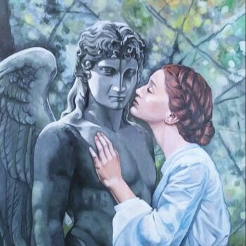 Peinture intitulée "Stone Angel" par Geraldine Clarkson, Œuvre d'art originale, Acrylique