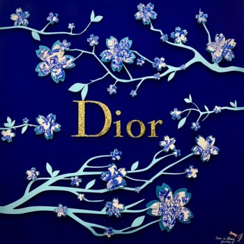 Peinture intitulée "Dior in bloom" par Géraldine G., Œuvre d'art originale, Acrylique Monté sur Panneau de bois