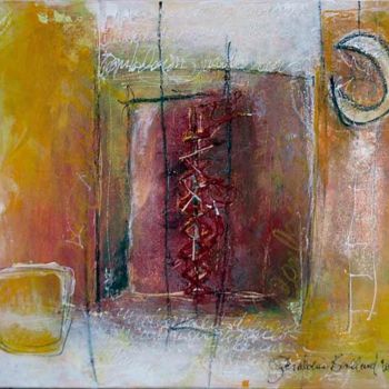 Painting titled "à la porte de tes p…" by Géraldine Entiope, Original Artwork