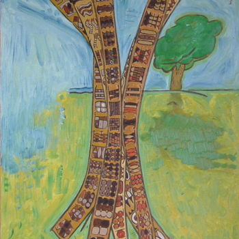 "Tree Reflection" başlıklı Tablo Gerald Shepherd F.F.P.S. tarafından, Orijinal sanat, Petrol