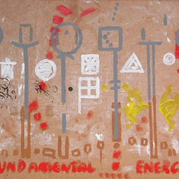 Pintura intitulada "Fundamental Energy" por Gerald Shepherd F.F.P.S., Obras de arte originais, Acrílico