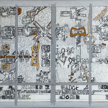 Drawing titled "Organon" by Gerald Shepherd F.F.P.S., Original Artwork, Pencil