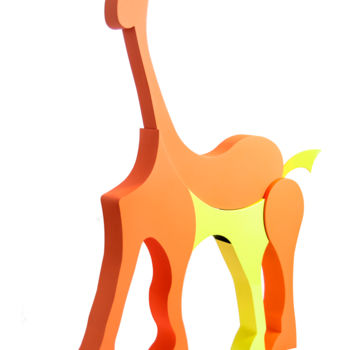 Escultura titulada "Sophie ma girafle" por Gerard Bogo, Obra de arte original, Metales