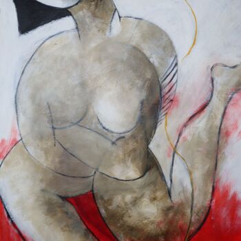 Painting titled "Ariane" by Gérard Capron (G.CAPRON), Original Artwork, Acrylic