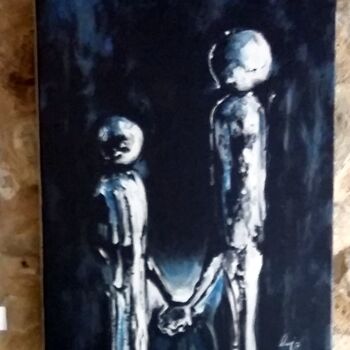 Painting titled "PERE  & FILS" by Gerard Lami, Original Artwork, Acrylic