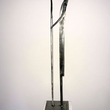 Skulptur mit dem Titel "MERVEILLEUSE RENCON…" von Gerard Lami, Original-Kunstwerk, Metalle