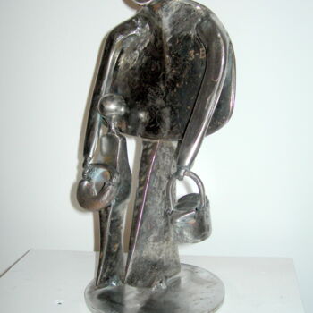 Escultura titulada "JOUR DE MARCHé EN P…" por Gerard Lami, Obra de arte original, Metales