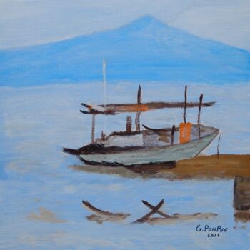 Painting titled "st martin" by Gerard Pompee, Original Artwork, Acrylic Mounted on Wood Stretcher frame