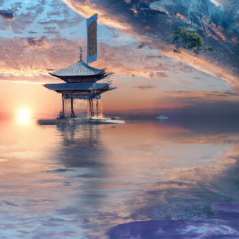 数字艺术 标题为“Skyward Wonders” 由Gerard Yadav, 原创艺术品, AI生成的图像