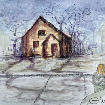 Painting titled "El Pasadizo." by Gerardo Mendoza, Original Artwork, Watercolor