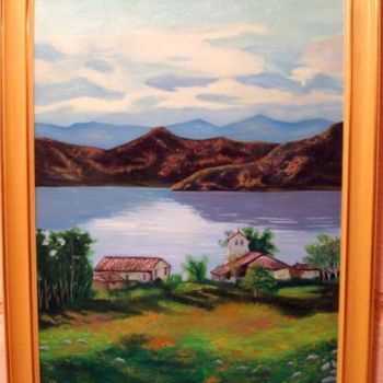 Painting titled "Paisaje Asturiano" by Gerardo Rodriguez Granda, Original Artwork, Oil