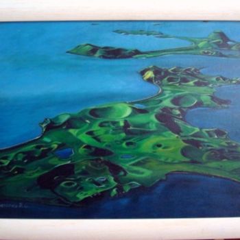 Painting titled "Paisaje Islandes" by Gerardo Rodriguez Granda, Original Artwork, Oil