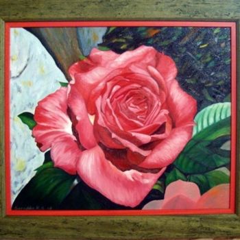 Painting titled "Rosa" by Gerardo Rodriguez Granda, Original Artwork, Oil