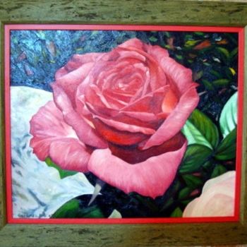 Pintura titulada "Rosa" por Gerardo Rodriguez Granda, Obra de arte original, Oleo