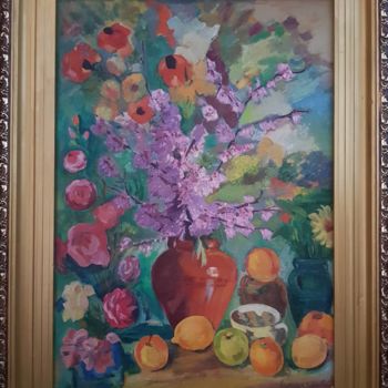 Painting titled "Still-Life" by Unico Art Gallery, Original Artwork, Oil