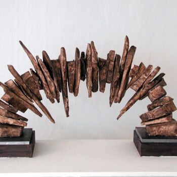 Sculpture titled "Baustelle" by Gerd Reutter, Original Artwork, Clay