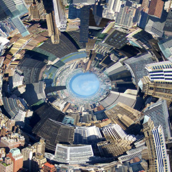 "Manhattan Spin" başlıklı Dijital Sanat Germaneart tarafından, Orijinal sanat, Kolaj