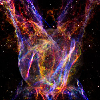 Photography titled "Veil Nebula fusion" by Germaneart, Original Artwork, Manipulated Photography