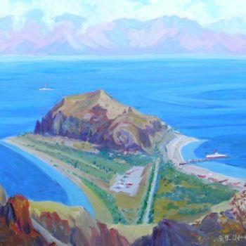 Pintura intitulada "Sevan Peninsula" por Gevorg Avagyan, Obras de arte originais, Óleo