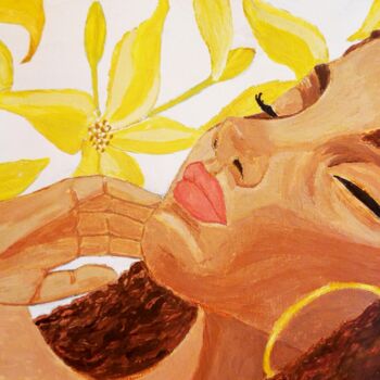 Pittura intitolato "Vanilla" da Ghislaine Carmel, Opera d'arte originale, Gouache