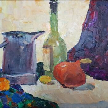 Peinture intitulée "Nature morte" par Ghislaine Rimmen-Mohl, Œuvre d'art originale, Huile