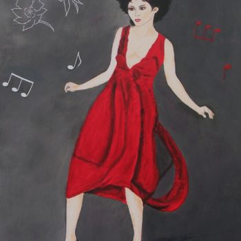 Peinture intitulée "Sur un pas de danse" par Ghislaine Phelut-Sanchez, Œuvre d'art originale