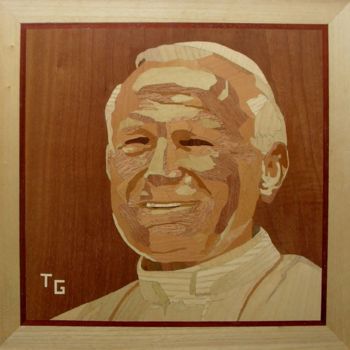 Pintura titulada "Giovanni Paolo II" por Gianluca Trastulli, Obra de arte original
