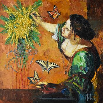 Painting titled "Artemisia" by Gianni Mattu, Original Artwork, Oil