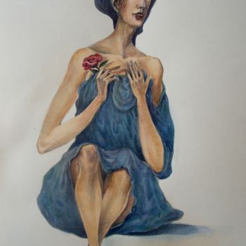 Painting titled "Madam K." by George Rurua, Original Artwork