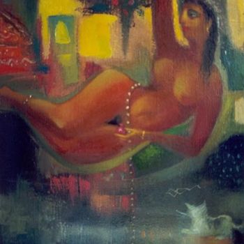 Painting titled "Fairytale  Oil on c…" by George Rurua, Original Artwork, Oil