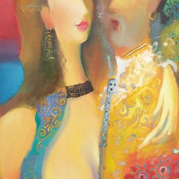 Painting titled "Mathador in Love" by George Rurua, Original Artwork, Oil