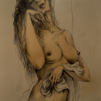 제목이 "Nude"인 미술작품 George Rurua로, 원작, 수채화