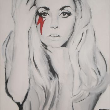 Peinture intitulée "Gaga à la cicatrice" par Gief, Œuvre d'art originale, Acrylique