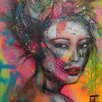 Painting titled "Dance withe me" by Gil Kd, Original Artwork, Spray paint