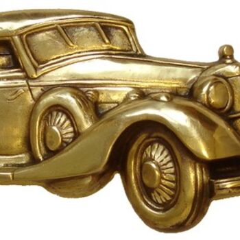 Scultura intitolato "MERCEDES 540" da Gilbert Liblin, Opera d'arte originale, Metalli