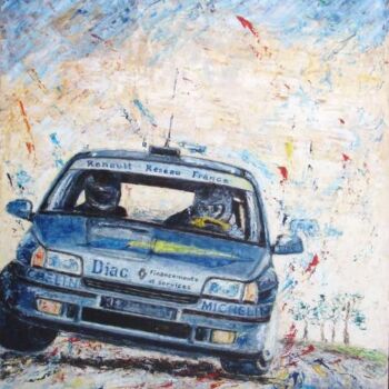 Painting titled "RENAULT Clio Sport…" by Gilbert Liblin, Original Artwork, Oil