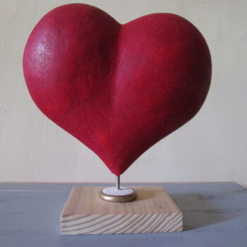 Sculpture intitulée "Coeur" par Gilles Quere, Œuvre d'art originale, Béton
