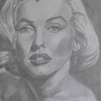 「Portrait de Marilyn…」というタイトルの描画 Gilles Staub (LeCrayonAgile)によって, オリジナルのアートワーク, 鉛筆
