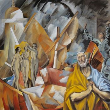 Pintura titulada "L'appel des sirènes" por Gilles Chambon, Obra de arte original, Oleo