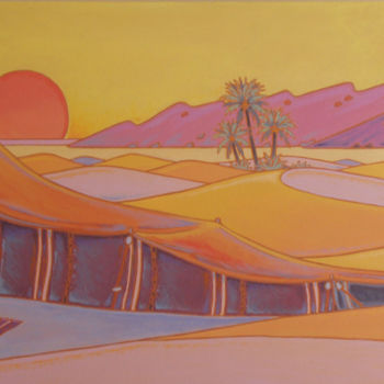 Peinture intitulée "désert" par Gilles Mével, Œuvre d'art originale, Acrylique Monté sur Châssis en bois