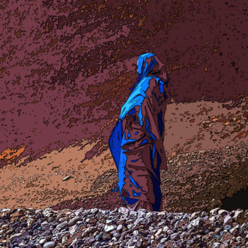 Arts numériques intitulée "sans titre . Maroc…" par Gilles Mével, Œuvre d'art originale, Peinture numérique Monté sur Plexig…