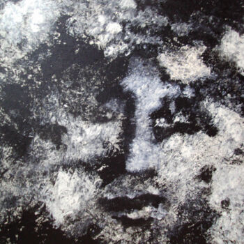 Pittura intitolato "Black White Broken" da Gina Lafont, Opera d'arte originale, Olio