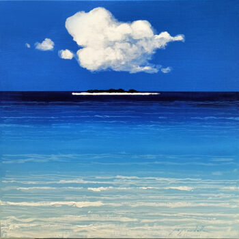 Peinture intitulée "L'isola nel blu" par Gio Mondelli, Œuvre d'art originale, Acrylique