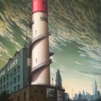 "Metropolis" başlıklı Tablo Giorgio Cavalieri tarafından, Orijinal sanat, Petrol