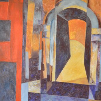 Pittura intitolato "Porta dei Leoni" da Giorgio Corso, Opera d'arte originale, Acrilico